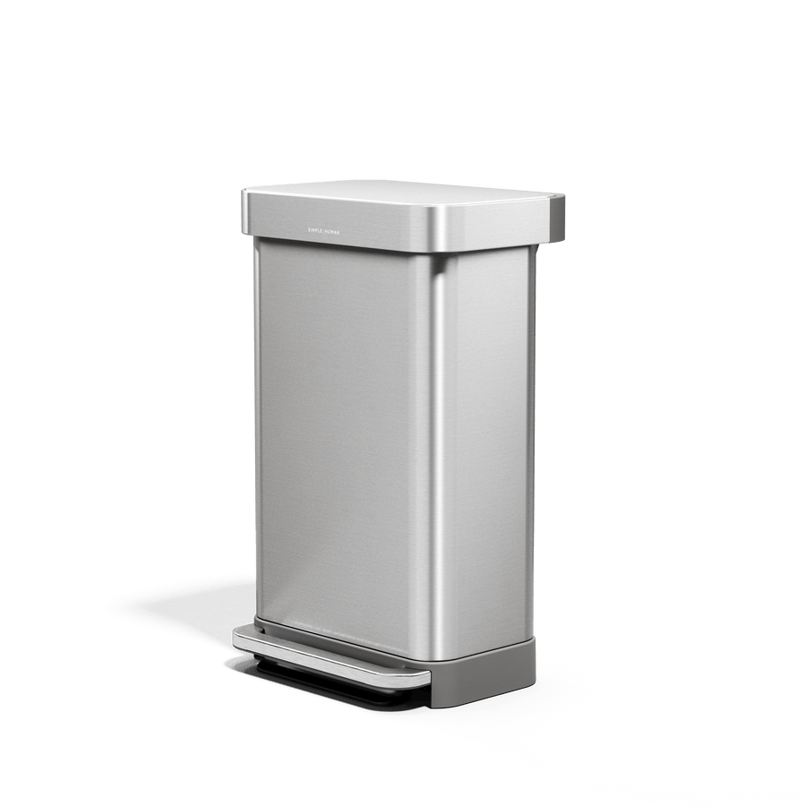 45 Litre, Rectangular Pedal Bin With Liner Pocket