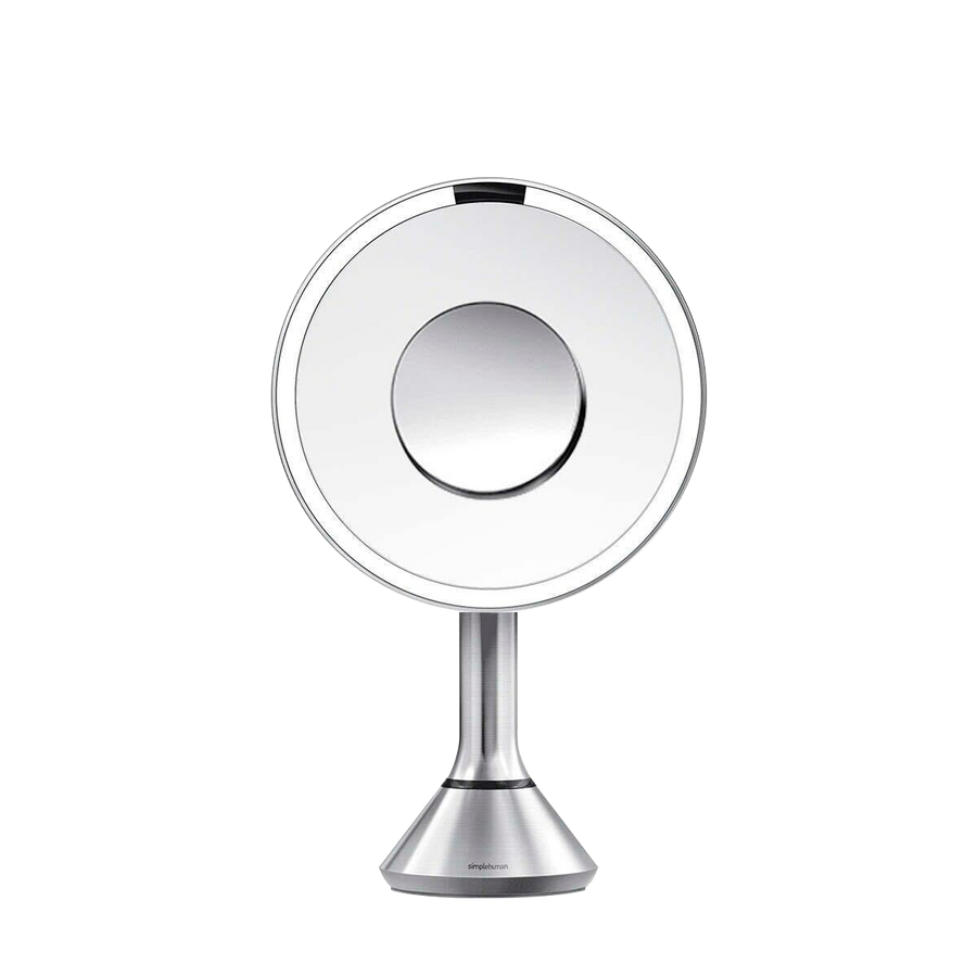 Sensor Mirror With Touch-Control Brightness And Dual Light Setting + 10X Detail Mirror
