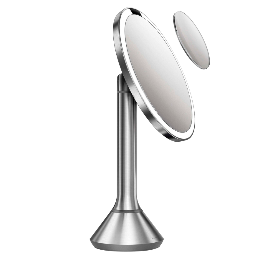 Sensor Mirror With Touch-Control Brightness And Dual Light Setting + 10X Detail Mirror