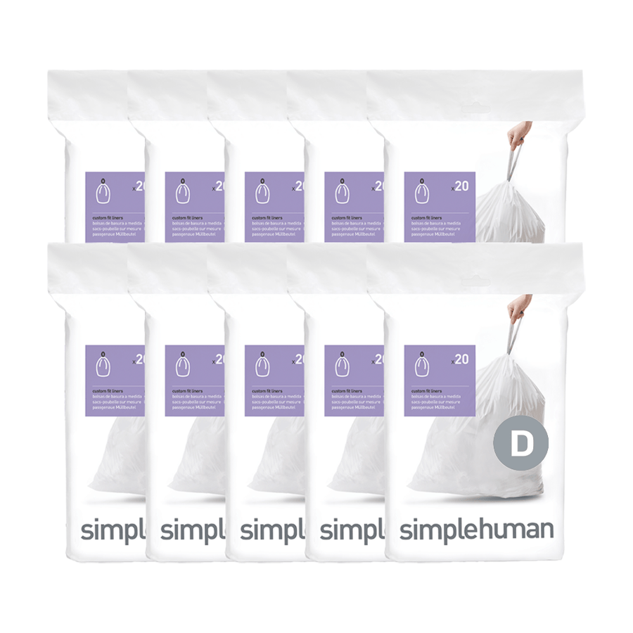 Simplehuman Liner Guide Code Simplehuman Code D Custom Fit Liners