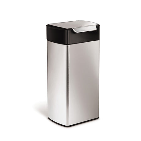 30 litre, rectangular touch-bar bin