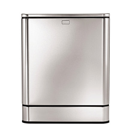 48L rectangular steel sensor recycler & trash can