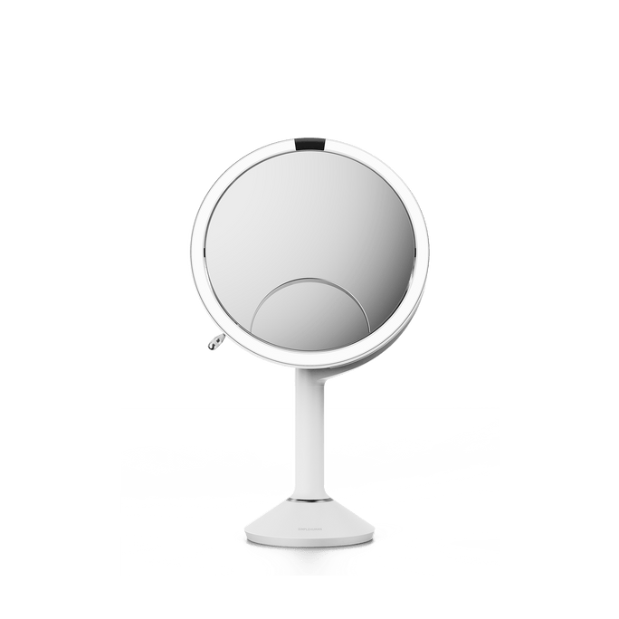 Simplehuman's Sensor Mirror Trio in White, front view. 
